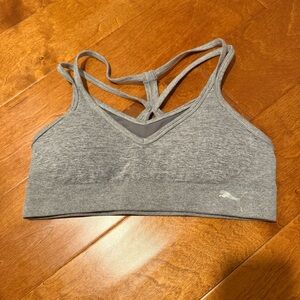 Puma Gray Strappy Sports Bra Size S